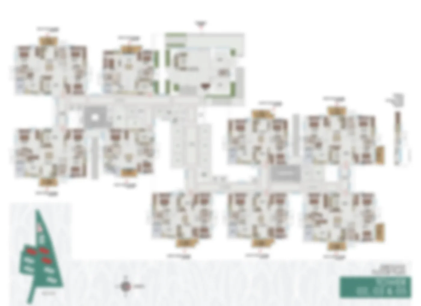 Larger apartment layout variant at Embassy South Reserve, Embassy Origins, Yelahanka, Bangalore