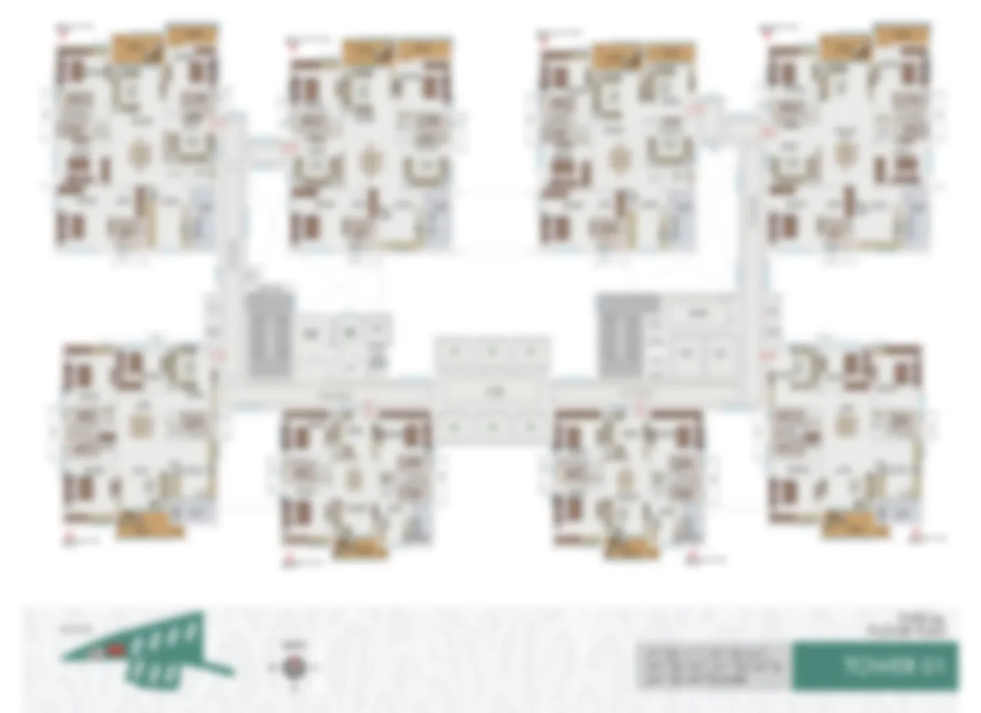 Alternative apartment layout at Embassy South Reserve, Embassy Origins, Yelahanka, Bangalore