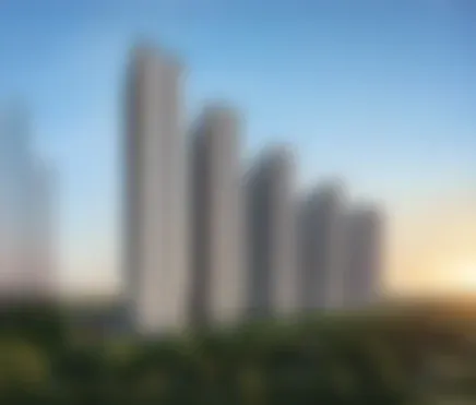 Embassy South Reserve apartment towers at sunset, Embassy Origins, Yelahanka, Bangalore